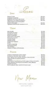 Menu Le Pershing Casablanca August 2023 241922-143100