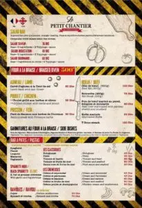 Les menus · 2