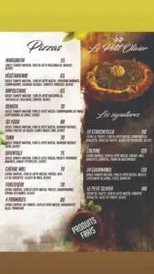 Menu Le Petit Olivier Marrakech August 2023 484120-134900