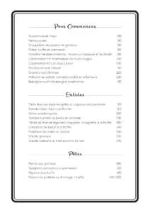 Menu Le Rocher Rabat March 2024 092609-618900
