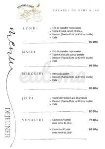 Menu Le Rossignol Casablanca December 2024 344808-290500