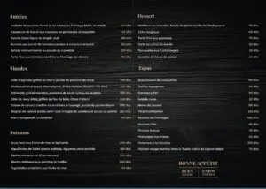 menu le simple club tanger