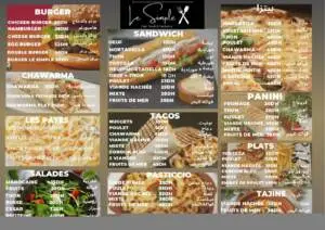 Menu Le simple fast food Tanger December 2023 314913-498600