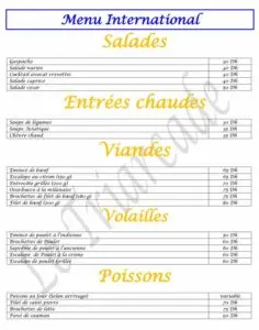 Les menus · 4