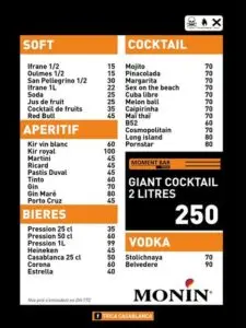 Les menus · 2