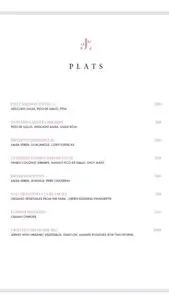Menu Les jardins du Lotus Marrakech April 2024 380309-861800