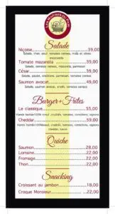 Les menus · 4