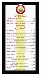 Les menus · 1