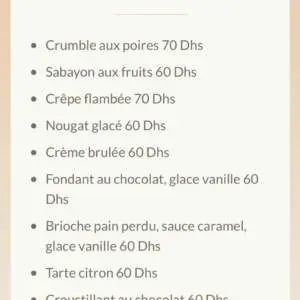 Menu troispalmiersrestaurant Rabat August 2023 384115-395900