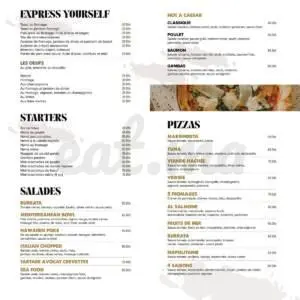 Les menus · 2
