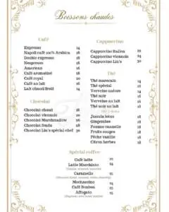 Menu LIN’S COFFEE RESTAURANT Kenitra December 2023 415210-007500