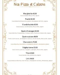 Menu LIN’S COFFEE RESTAURANT Kenitra December 2023 435210-736600