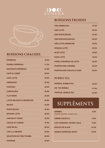Menu de lunera 9 à Marrakech — page 15
