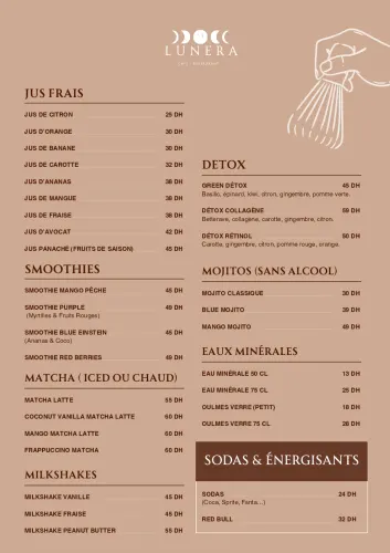 Menu de lunera 9 à Marrakech — page 17