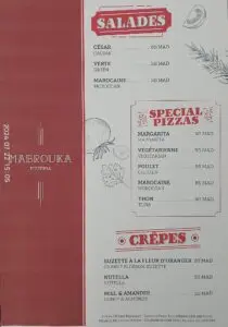 Les menus · 1