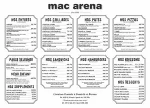 Les menus · 1
