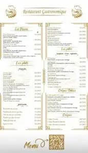 Menu Maître Pizzaro Agadir June 2023 014910