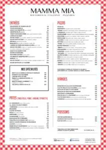 Menu Mamma Mia Marrakech June 2023 172115