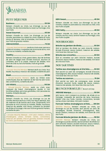 Menu de Maraya à Casablanca — page 4