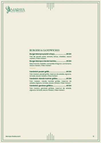 Menu de Maraya à Casablanca — page 13