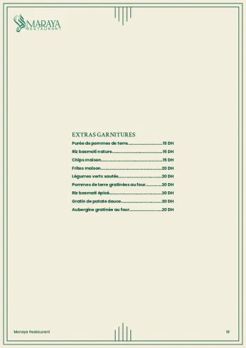 Menu de Maraya à Casablanca — page 19