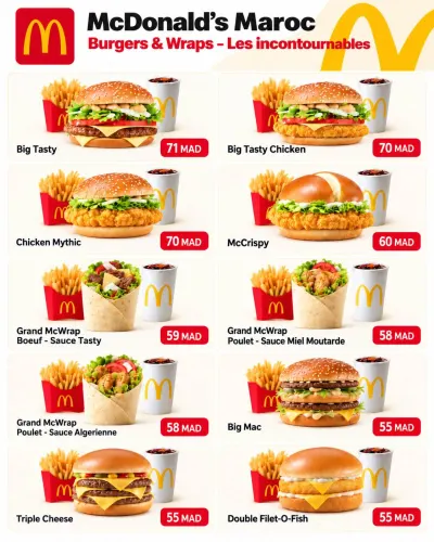 Menu de McDonald's