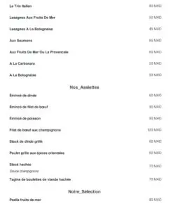 Les menus · 1