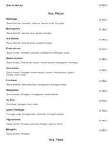Les menus · 8