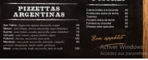 Les menus · 1
