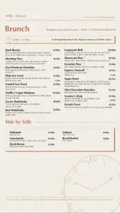 menu milk honey restaurant a casablanca 4