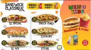 Menu mistral club Oujda