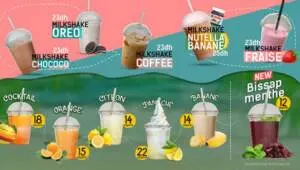 Menu mistral club Oujda