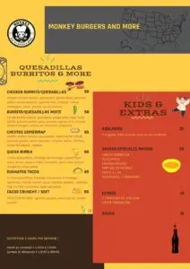 MONKEY BURGER MENU AGADIR RESTAURANT FAST FOOD 2022 2