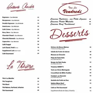 Les menus · 3