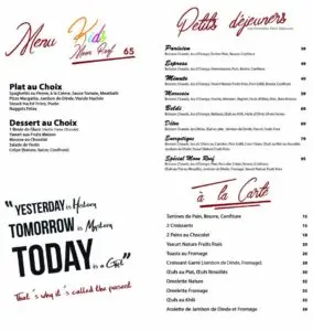 Les menus · 4