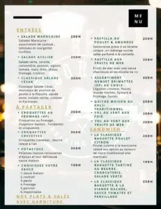 menu moorish restaurant a rabat1