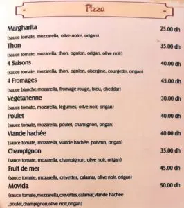 Les menus · 1