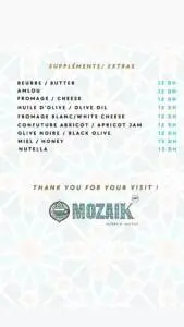 Menu Mozaikart Coffee N’Brunch Marrakech March 2024 372316-357000