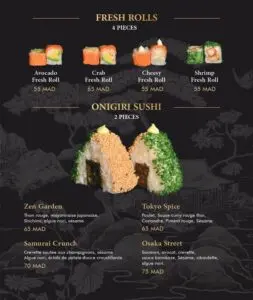 Menu MYŌGI Asian Restaurant Marrakech June 2026 474514-602000