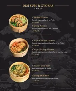 Menu MYŌGI Asian Restaurant Marrakech June 2026 484514-654200