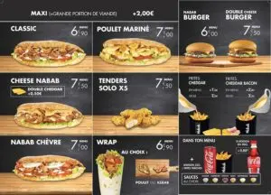 Les menus · 1