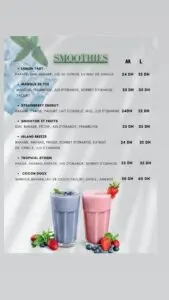 Menu Natural Juice Ghandi Casablanca May 2024 501208-010000