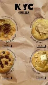 Menu NYC COOKIES Casablanca August 2023 215810-256600