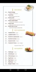 Les menus · 2