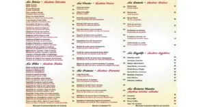 Les menus · 1