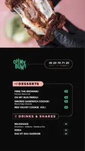 oh my bun menu restaurant burger 1