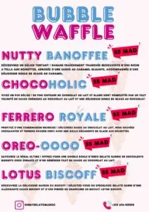 Menu Oh My Gelato Marrakech April 2024 293620-302000