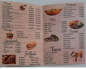 Les menus · 2