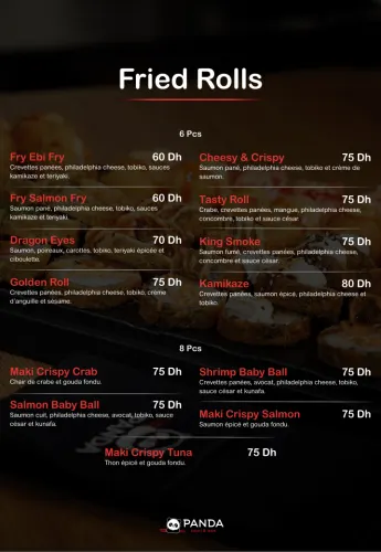 Menu de Panda à Rabat