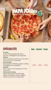 Menu Papa John's  July 2023 503711-261500